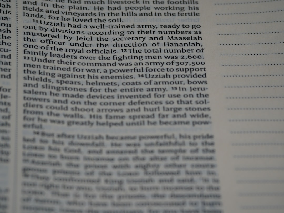 a close up of a page of text on a book